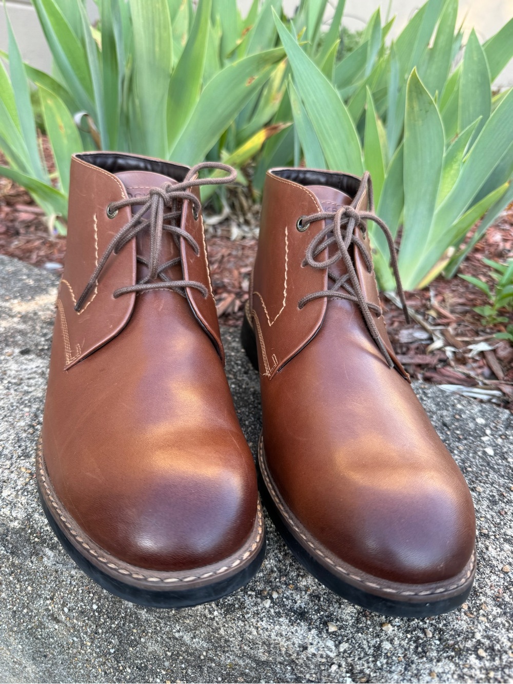 Rockport Brown Leather Chukka Ankle Boots Lace-Up Leather Men's Size 10.5W